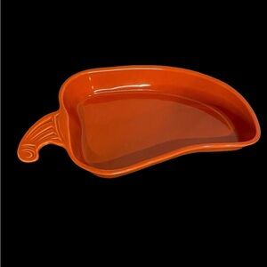 Chantal Red Ceramic Chili-Shaped Serving or Casserole Dish. 1.5 Quart.